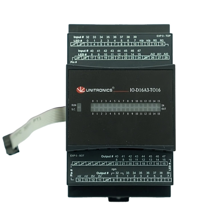 I/O Expansion Module 16 digital inputs 3 analog inputs 16 transistor outputs