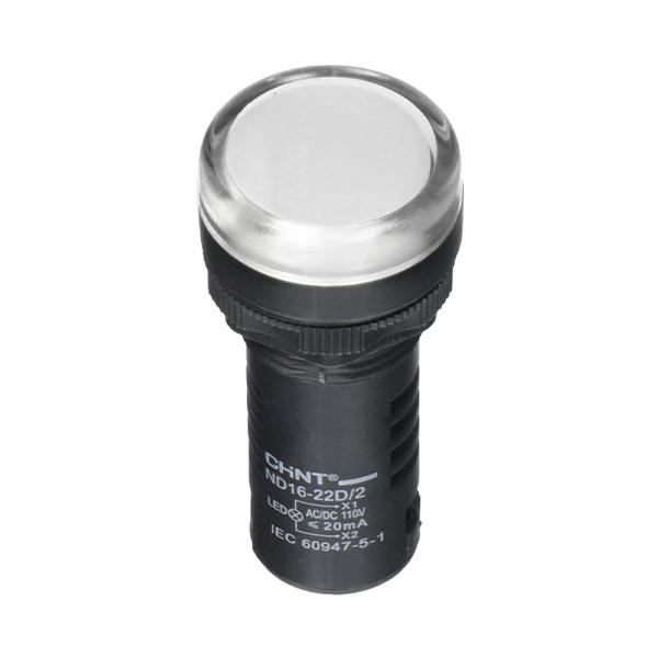 (A) Pilot light 22D 230VAC LED, white