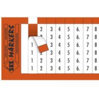 Esipainettu kaapelimerkki Numero 3 Valkoinen